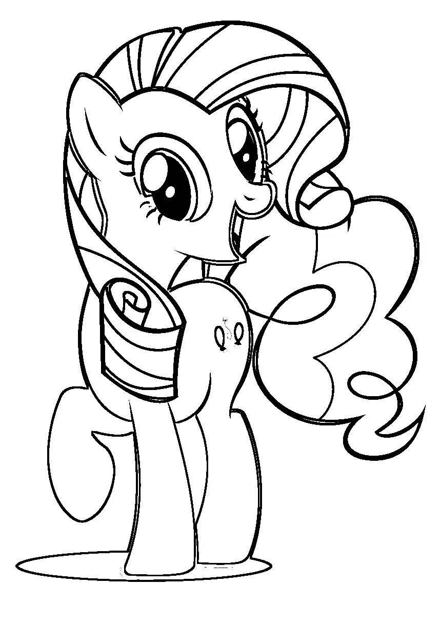 Çocuklar İçin Pinkie Pie Boyama Sayfaları 