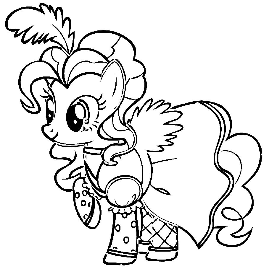Çocuklar İçin Pinkie Pie Boyama Sayfaları 