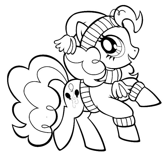 Çocuklar İçin Pinkie Pie Boyama Sayfaları 