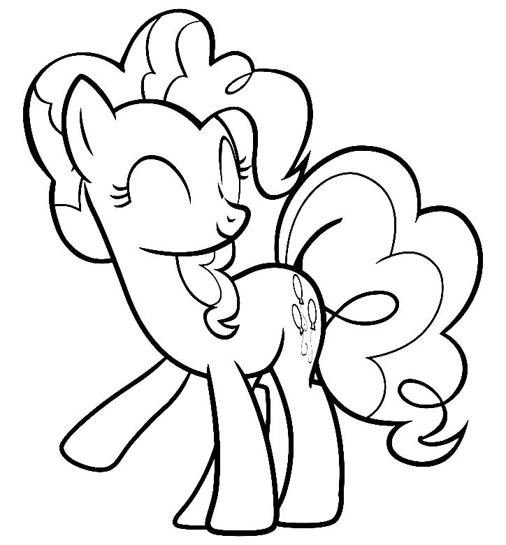 Çocuklar İçin Pinkie Pie Boyama Sayfaları 