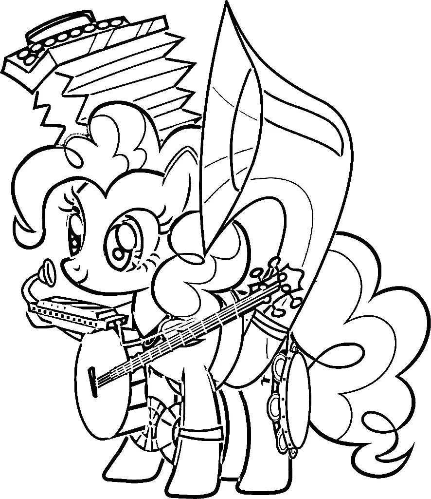 Çocuklar İçin Pinkie Pie Boyama Sayfaları 