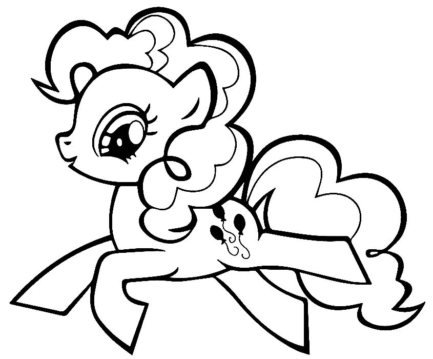 Çocuklar İçin Pinkie Pie Boyama Sayfaları 