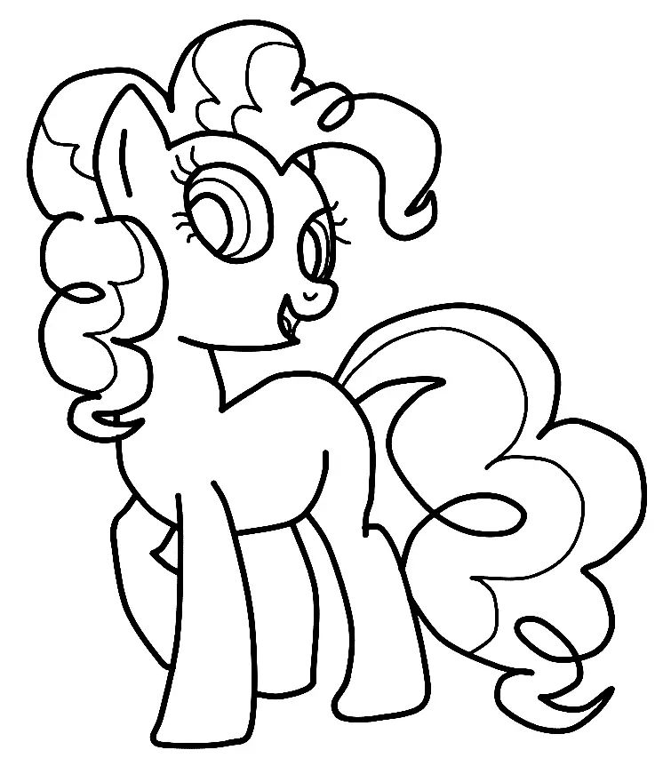Çocuklar İçin Pinkie Pie Boyama Sayfaları 