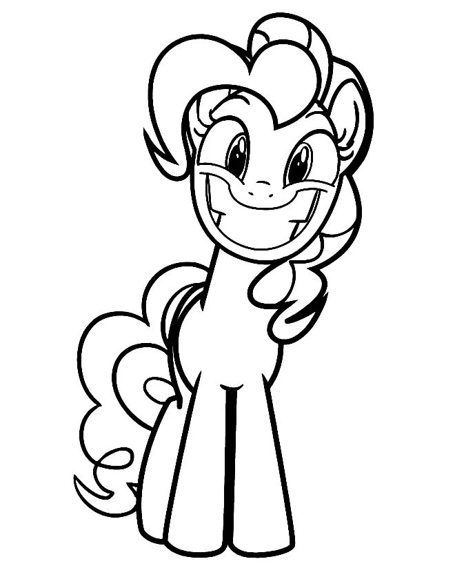 Çocuklar İçin Pinkie Pie Boyama Sayfaları 