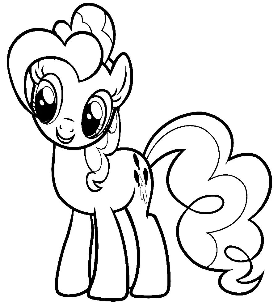 Çocuklar İçin Pinkie Pie Boyama Sayfaları 