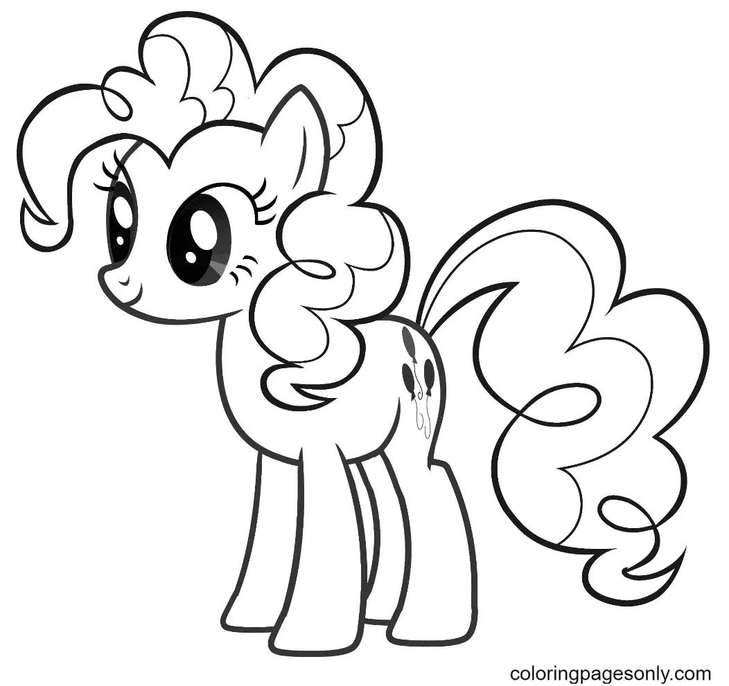 Çocuklar İçin Pinkie Pie Boyama Sayfaları 