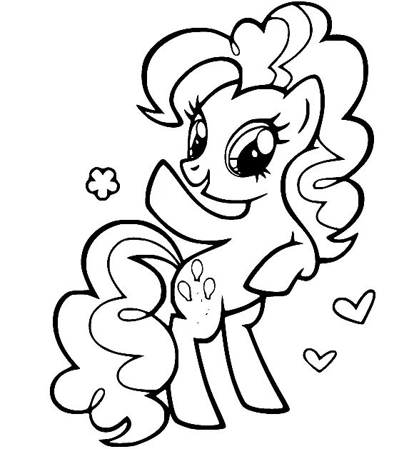 Çocuklar İçin Pinkie Pie Boyama Sayfaları 