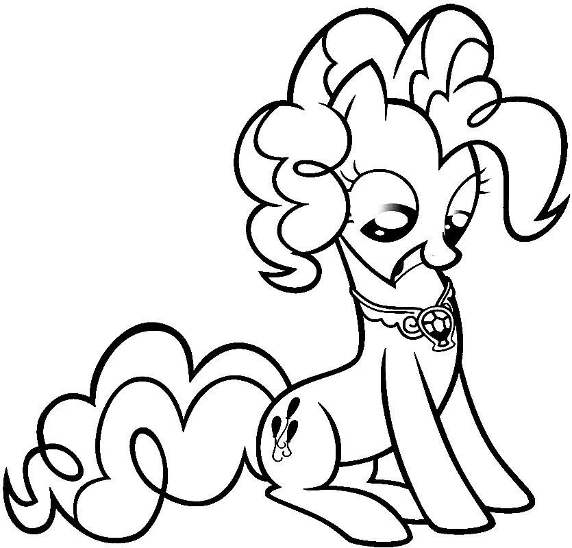 Çocuklar İçin Pinkie Pie Boyama Sayfaları 