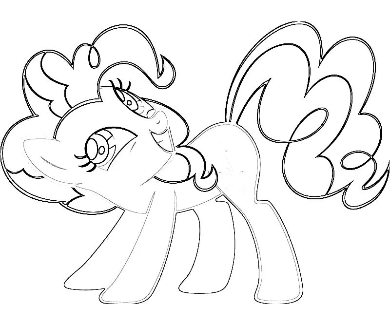 Çocuklar İçin Pinkie Pie Boyama Sayfaları 