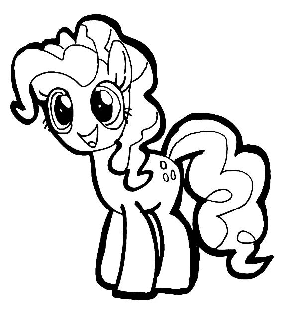 Çocuklar İçin Pinkie Pie Boyama Sayfaları 