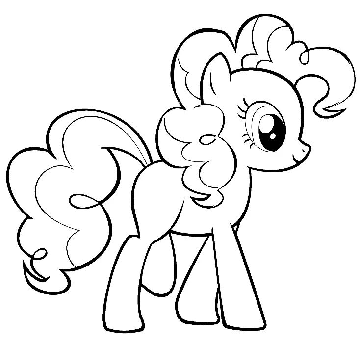 Çocuklar İçin Pinkie Pie Boyama Sayfaları 