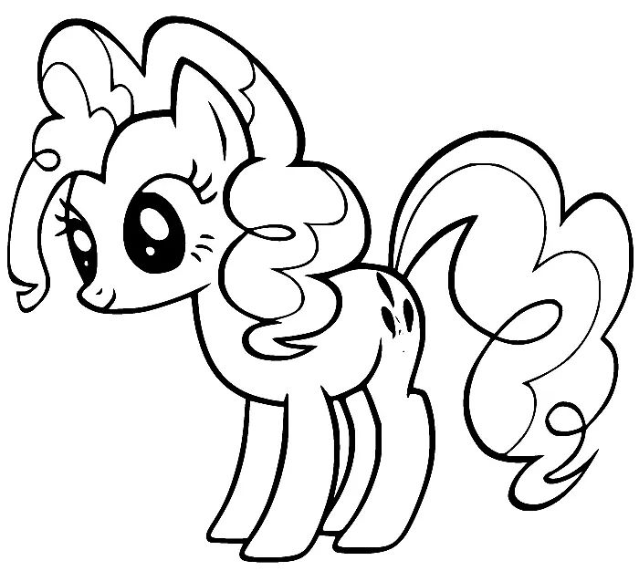 Çocuklar İçin Pinkie Pie Boyama Sayfaları 