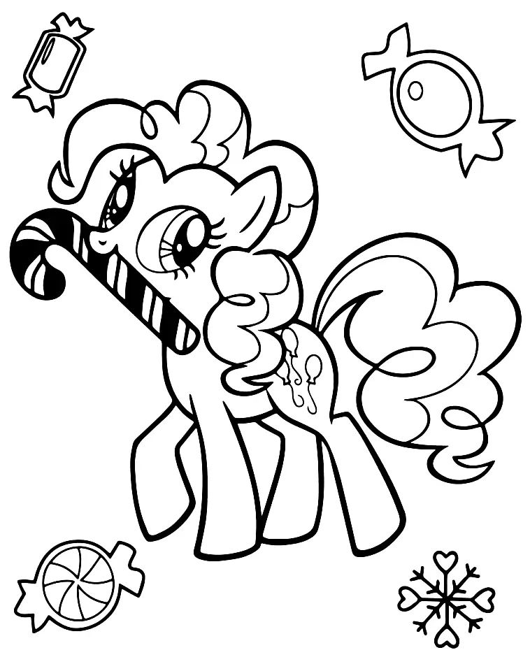 Çocuklar İçin Pinkie Pie Boyama Sayfaları 
