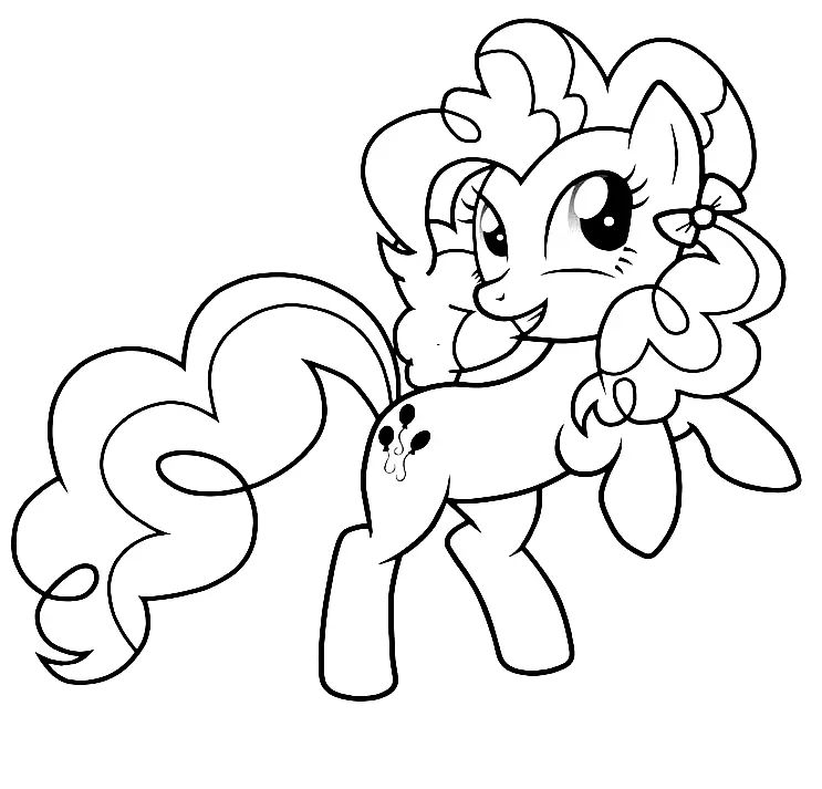 Çocuklar İçin Pinkie Pie Boyama Sayfaları 
