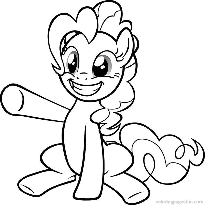 Çocuklar İçin Pinkie Pie Boyama Sayfaları 