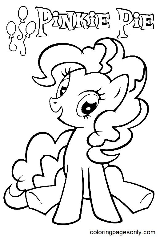 Çocuklar İçin Pinkie Pie Boyama Sayfaları 