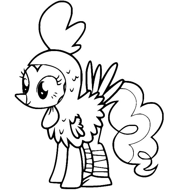 Çocuklar İçin Pinkie Pie Boyama Sayfaları 
