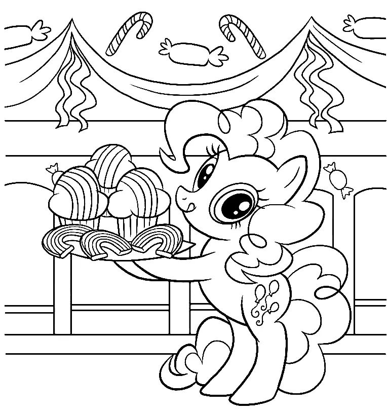 Çocuklar İçin Pinkie Pie Boyama Sayfaları 