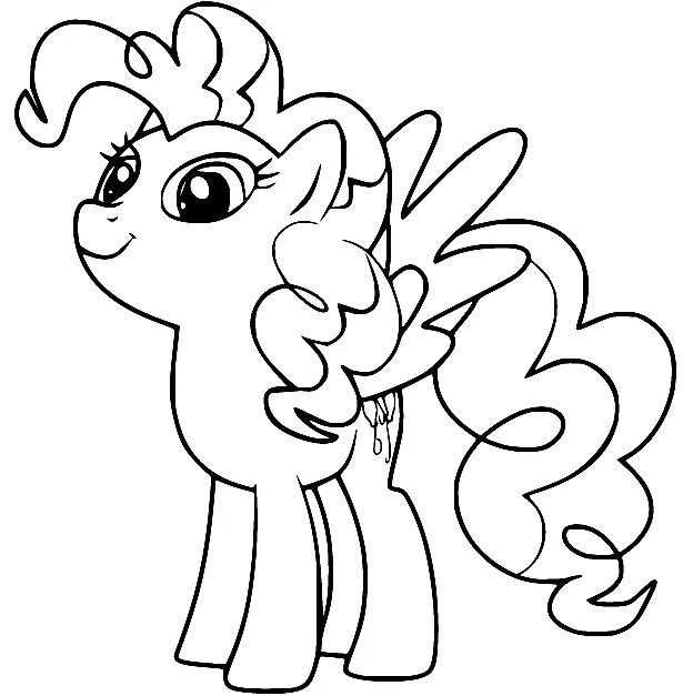 Çocuklar İçin Pinkie Pie Boyama Sayfaları 