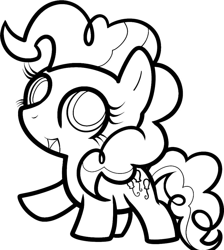 Çocuklar İçin Pinkie Pie Boyama Sayfaları 