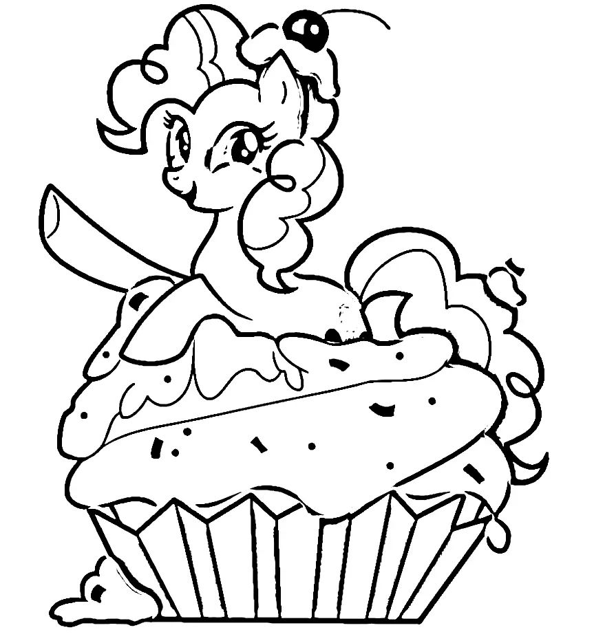 Çocuklar İçin Pinkie Pie Boyama Sayfaları 