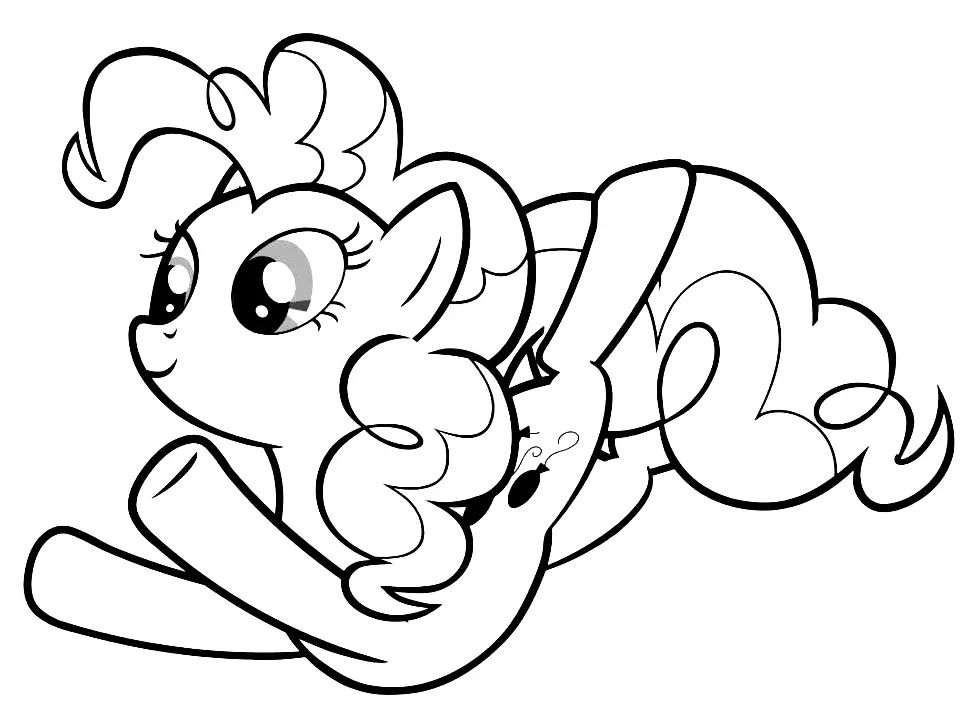 Çocuklar İçin Pinkie Pie Boyama Sayfaları 