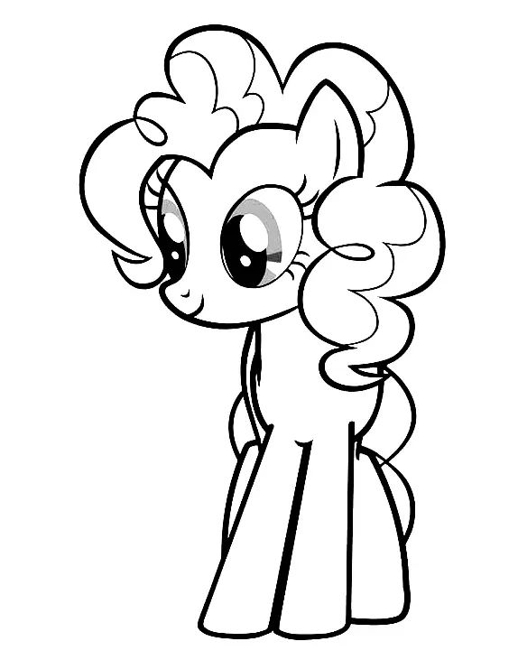 Çocuklar İçin Pinkie Pie Boyama Sayfaları 