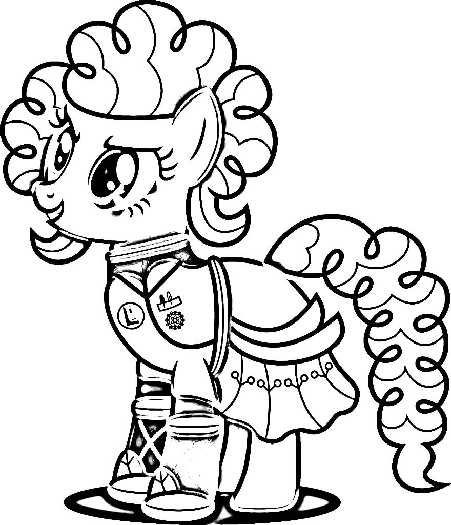 Çocuklar İçin Pinkie Pie Boyama Sayfaları 