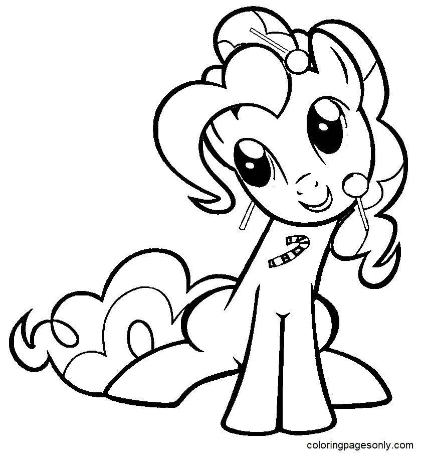Çocuklar İçin Pinkie Pie Boyama Sayfaları 
