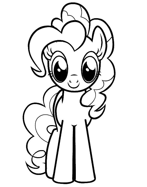 Çocuklar İçin Pinkie Pie Boyama Sayfaları 