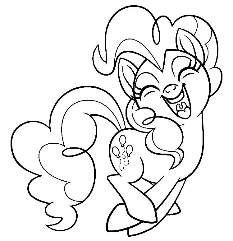 Çocuklar İçin Pinkie Pie Boyama Sayfaları 