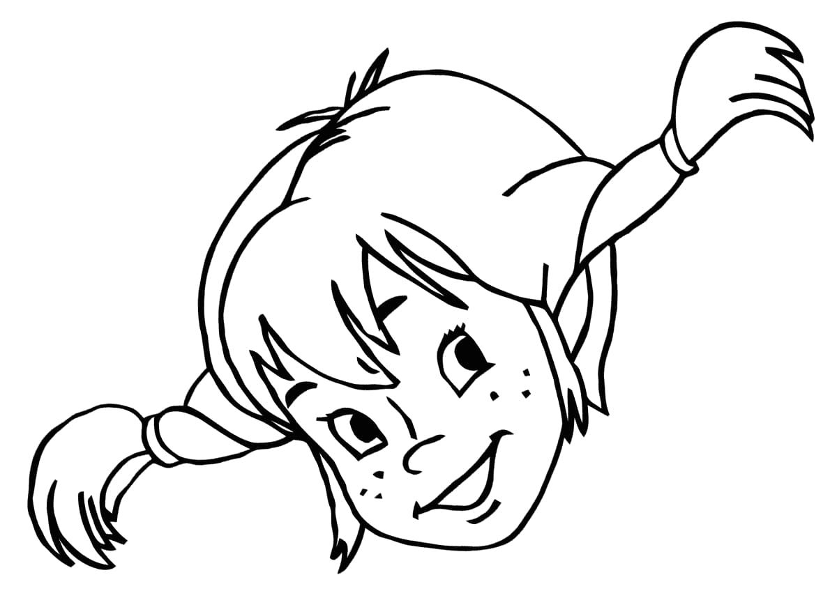 Çocuklar İçin Pippi Boyama Sayfaları 