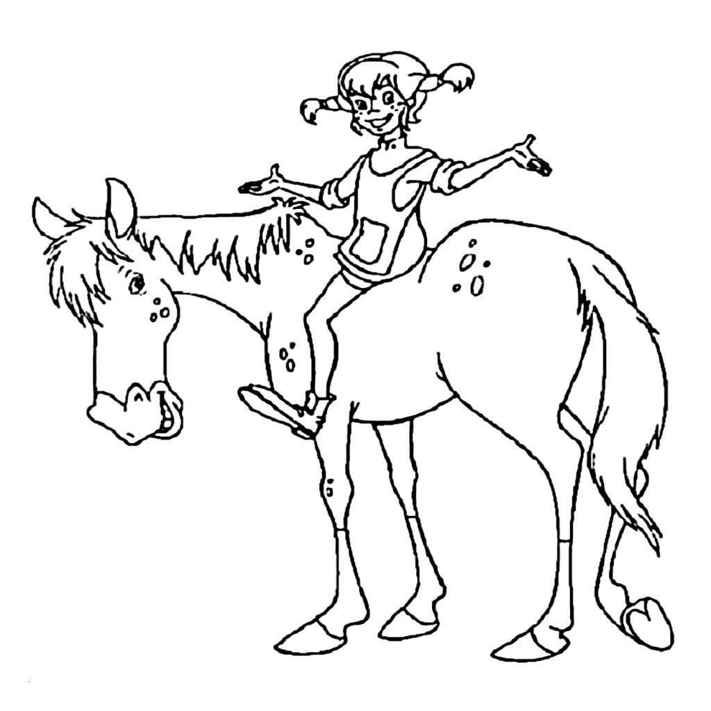 Çocuklar İçin Pippi Boyama Sayfaları 