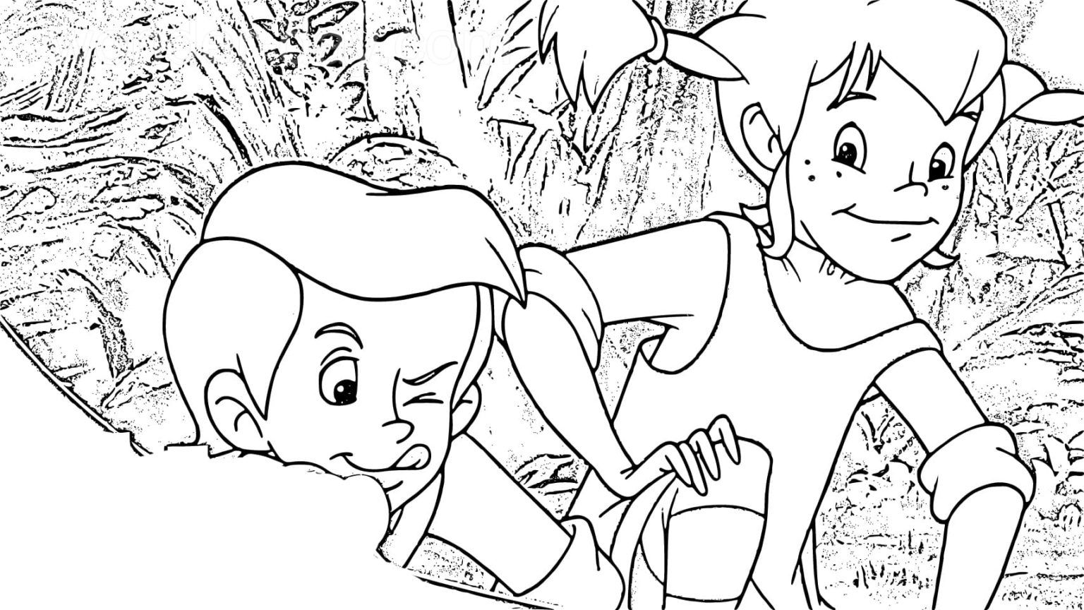 Çocuklar İçin Pippi Boyama Sayfaları 