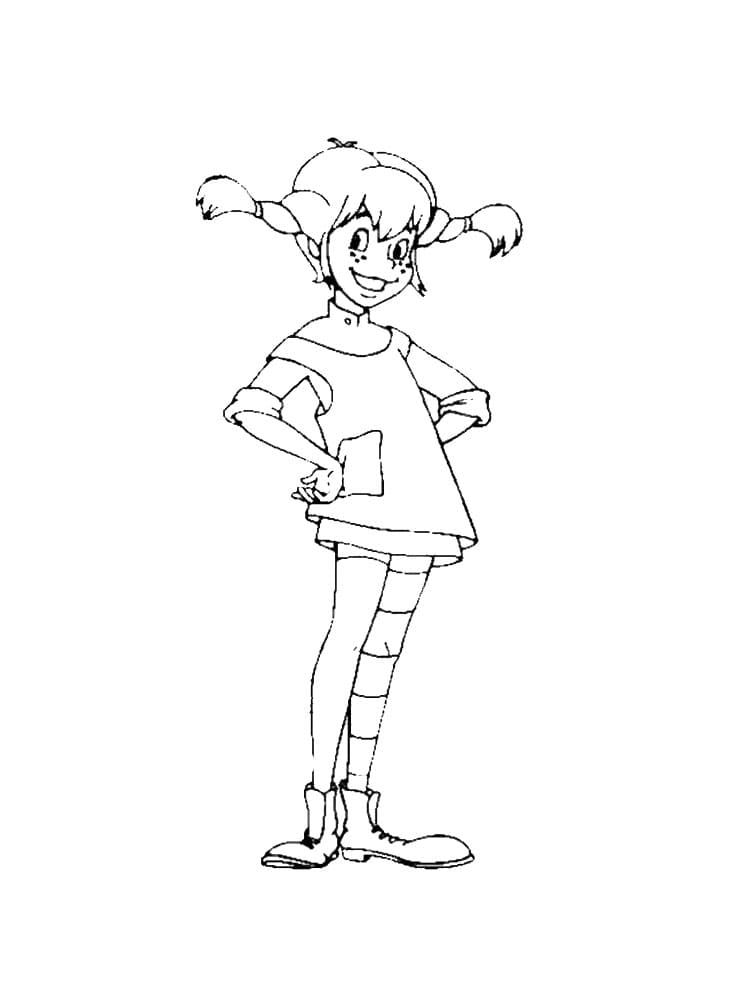 Çocuklar İçin Pippi Boyama Sayfaları 