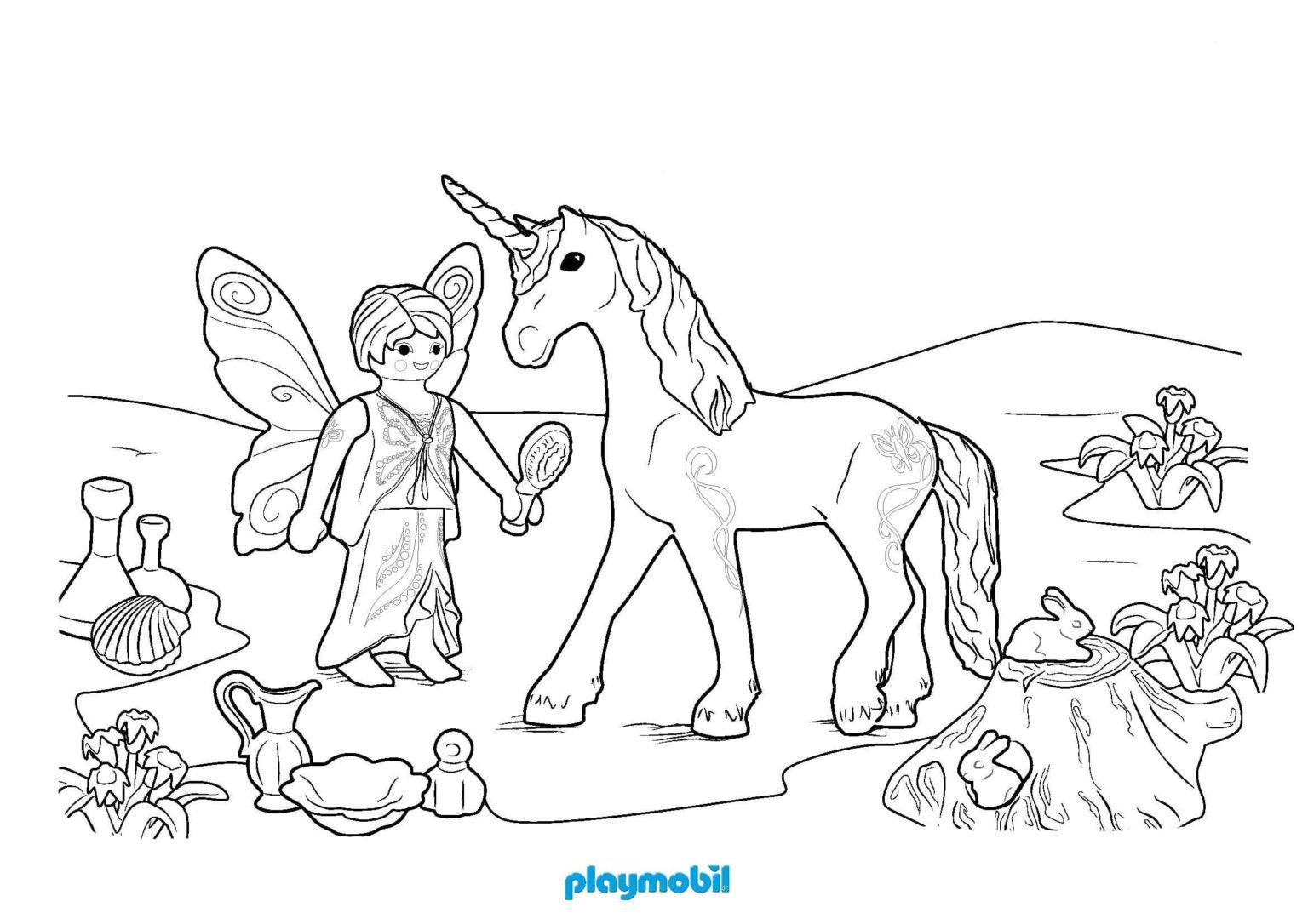 Çocuklar İçin Play Mobil Boyama Sayfaları 