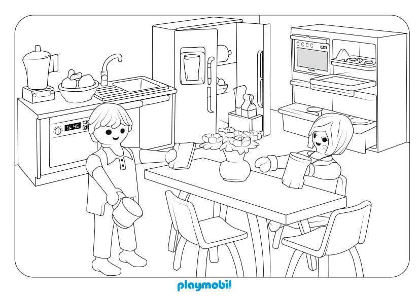 Çocuklar İçin Play Mobil Boyama Sayfaları 