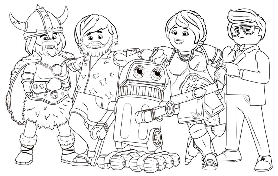 Çocuklar İçin Play Mobil Boyama Sayfaları 