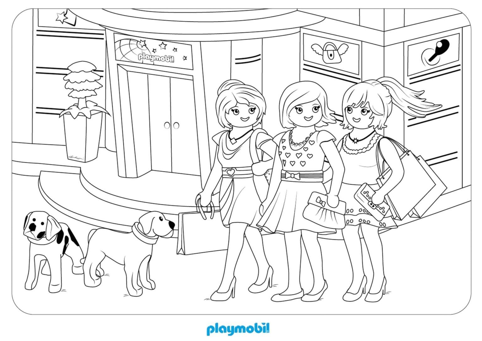 Çocuklar İçin Play Mobil Boyama Sayfaları 