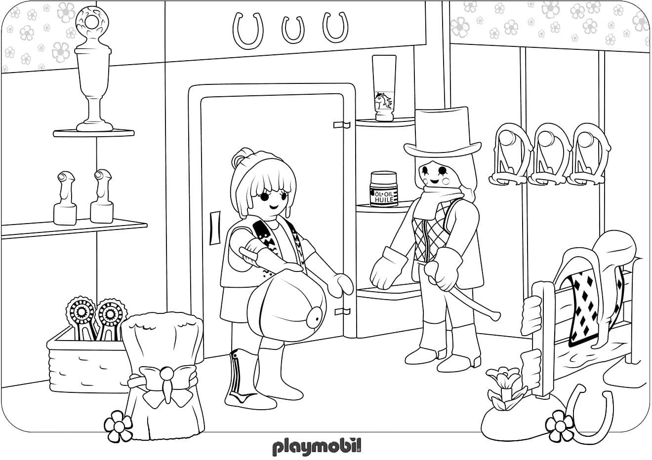 Çocuklar İçin Play Mobil Boyama Sayfaları 