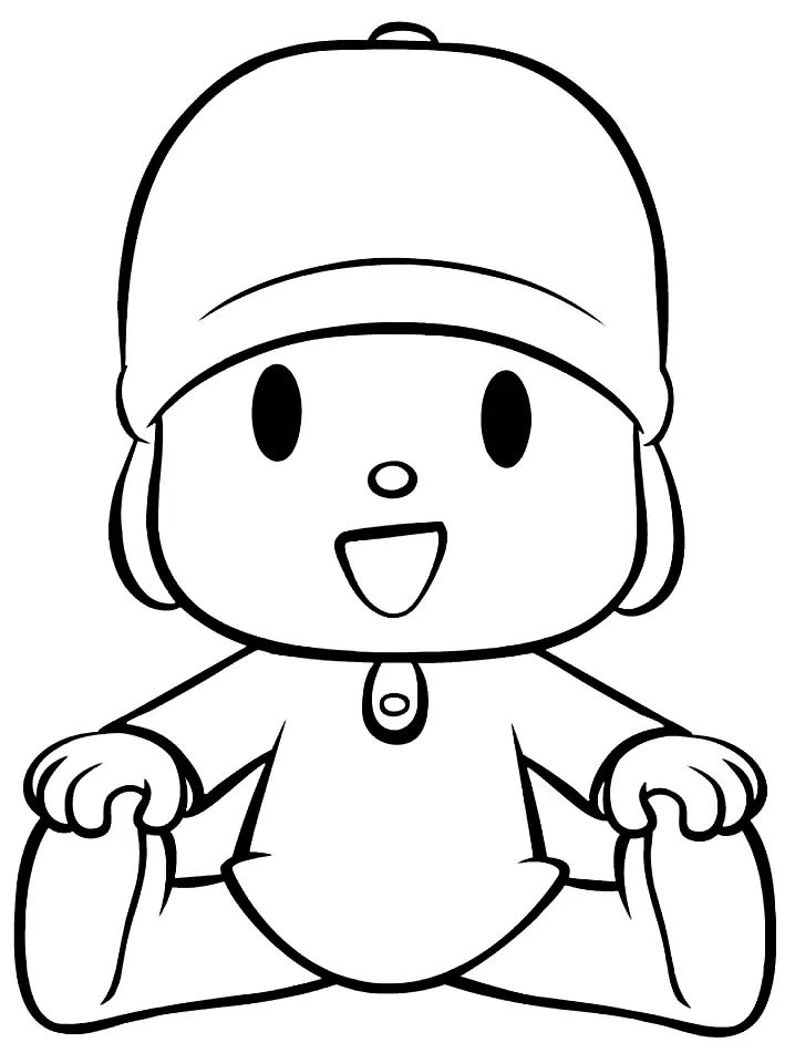 Çocuklar İçin Pocoyo Boyama Sayfaları 