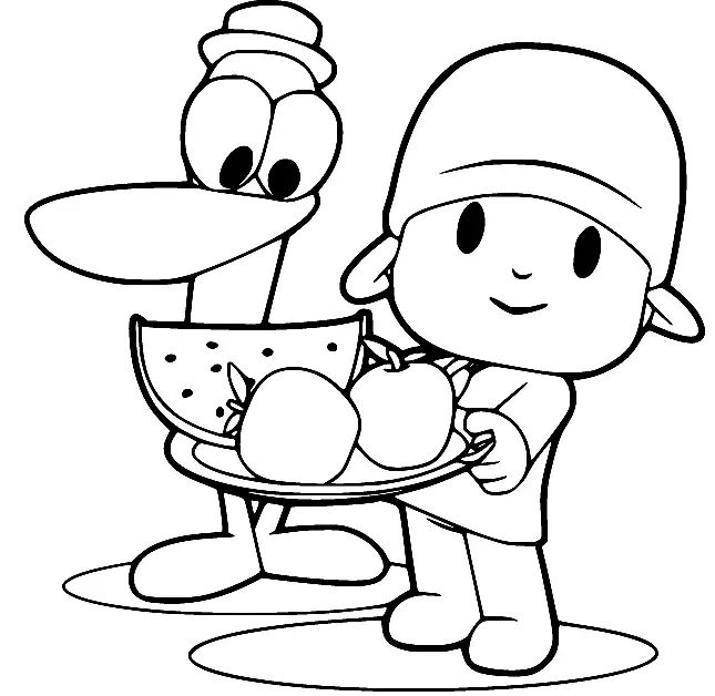 Çocuklar İçin Pocoyo Boyama Sayfaları 