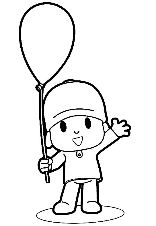 Çocuklar İçin Pocoyo Boyama Sayfaları 
