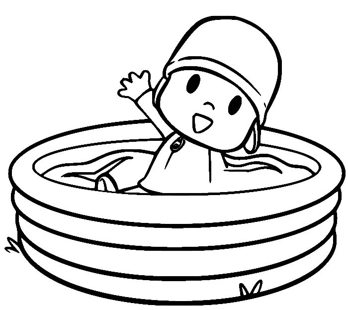 Çocuklar İçin Pocoyo Boyama Sayfaları 