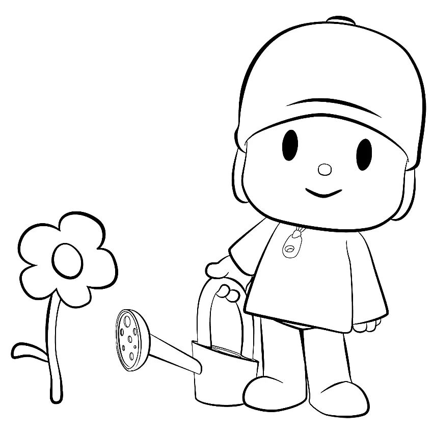 Çocuklar İçin Pocoyo Boyama Sayfaları 