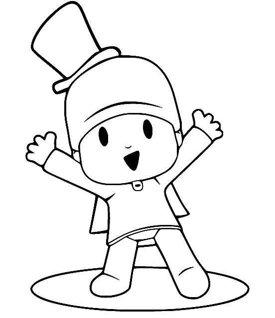 Çocuklar İçin Pocoyo Boyama Sayfaları 
