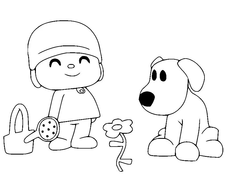 Çocuklar İçin Pocoyo Boyama Sayfaları 
