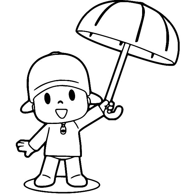 Çocuklar İçin Pocoyo Boyama Sayfaları 