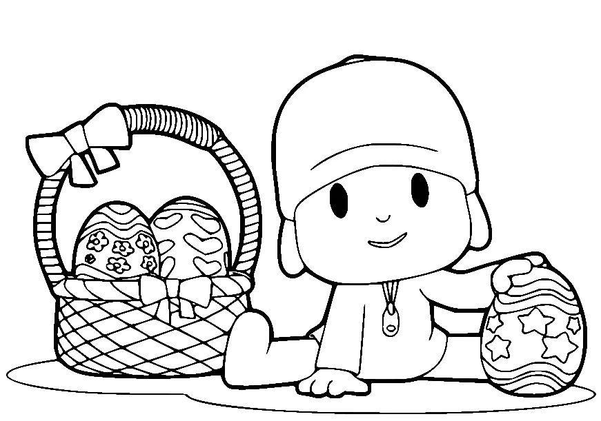 Çocuklar İçin Pocoyo Boyama Sayfaları 