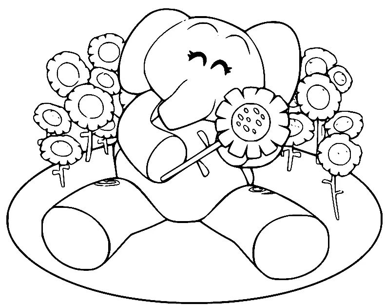Çocuklar İçin Pocoyo Boyama Sayfaları 